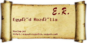 Együd Rozália névjegykártya