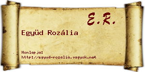 Együd Rozália névjegykártya