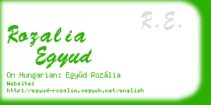 rozalia egyud business card